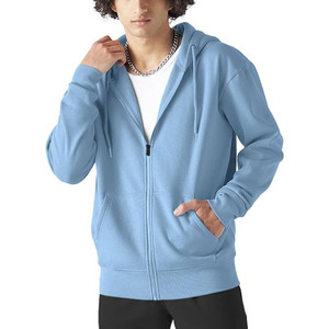 Sweat-shirts à capuche pour hommes Basics, mode personnalisée, 100% coton, couleur unie, surdimensionné, pull uni, doublé, anti-froissement - Product Image 2