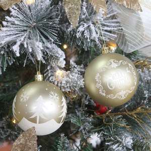 <b>White</b> & Gold Luxury <b>Christmas</b> <b>Tree</b> Baubles <b>Christmas</b> Balls Ornaments Xmas <b>Tree</b> Shatterproof <b>Christmas</b> <b>Tree</b> <b>Decorations</b> Wholesale - Product Image 5