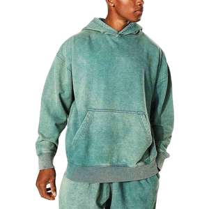 Vente en gros de sweats à capuche en polaire polyester pour hommes, avec poches, logo personnalisé, design uni, tissu écologique 300g - Product Image 3