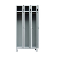 Lemari Besi Baja Struktur KD Populer 3 Pintu, Lemari Baja, Lemari Pakaian, Penyimpanan Vertikal, Almari Baja, Armoire