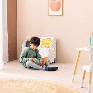 Estantería moderna de 3 niveles para dormitorio de niños, organizador de juguetes, estantería de almacenamiento para libros <span class=keywords><strong>con</strong></span> 4 <span class=keywords><strong>ruedas</strong></span> - Product Image 6