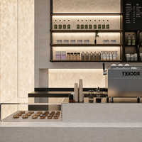 Ensemble de mobilier de restaurant, présentoir LED, table basse, vitrine, mobilier d'hôtel, mobilier de bar, comptoir de bar à nourriture, comptoir de caisse