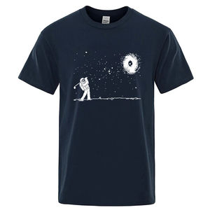 Camiseta de verano con estampado divertido de astronauta para hombre, 100% algodón de alta calidad, camiseta holgada con cuello redondo, camiseta de manga corta para hombre, camisetas para hombre - Product Image 3