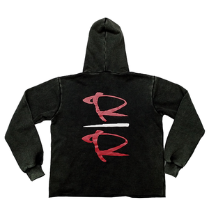 Sudadera con capucha de gran tamaño Vintage con lavado ácido personalizada para hombres y mujeres, hecha de algodón de rizo, logotipos serigrafiados, precio al por mayor en Pakistán - Product Image 2