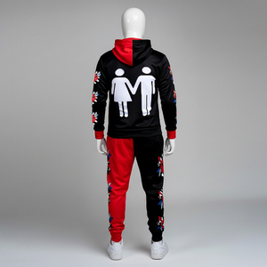 Le survêtement pour hommes extensible et léger à la mode du fabricant professionnel, prix d'usine d'impression personnalisé lourd! - Product Image 4