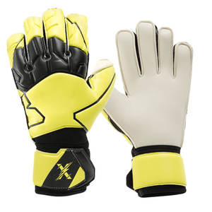 Gants de gardien de but professionnels en cuir, design respirant et confortable, contrôle avancé, antidérapants, fermeture auto-agrippante sur les doigts. - Product Image 1