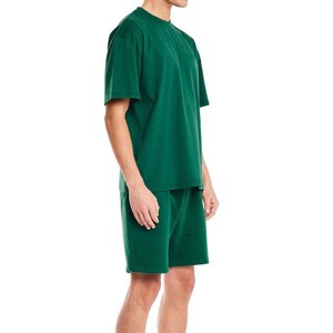 Wholesale Summer High Street Breathable Plus Size Men's Two Piece Shorts <b>Sets</b> with Custom Logo Printing - Product Image 4