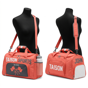 Bolsa de Fútbol Americano para Mujer, Poliéster 600D, 320 GSM, Diseño de Paneles Beige y Negro, Logotipo Personalizado con Transferencia Térmica, Bolsa Deportiva - Product Image 5