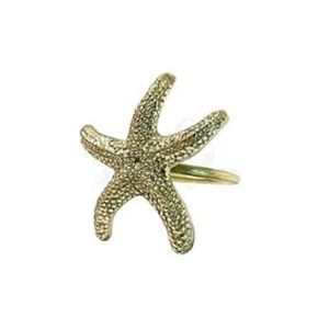 Servilleteros de Metal Dorado de la más alta calidad, diseño elegante, servilletero de pez estrella, soporte para anillo, decoración festiva de Navidad a la venta - Product Image 2