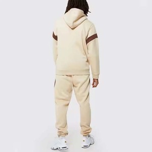 Nouveautés Combinaisons à Capuche Patchwork Personnalisées Sweats à Capuche et Pantalons de Survêtement 2 Pièces Ensemble Survêtement de Jogging pour Homme avec Panneau - Product Image 2