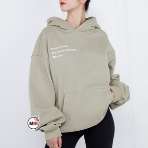 Top qualité femmes surdimensionné en gros tricoté décontracté streetwear goutte épaule chiffres respirant écologique chaud doux à capuche - Product Image 5
