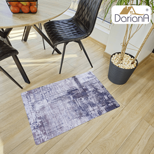 Alfombra Rectangular Delgada para Interiores, de Poliéster, Antideslizante, con Base de Goma, con Estampado Abstracto, Estilo Industrial, Decorativa y de Fácil Cuidado, Marca DarianA Loft - Product Image 2