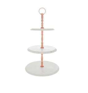 Venta caliente directa de fábrica Golden Shinny Hammered Cake Stand Nuevo diseño Forma personalizada para Cup Cakes - Product Image 4