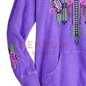 เสื้อฮู้ดปักลายแฟชั่นสำหรับผู้หญิง ราคาสุดคุ้ม พร้อมโลโก้ด้านหน้า รับผลิตตามแบบ ODM - Product Image 6