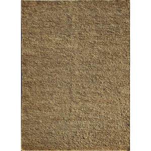 Hula Hand Knotted <b>Jute</b> & Hemp <b>Rugs</b> Beige & Brown Solid Color for Home-PKHM-12 - Product Image 1
