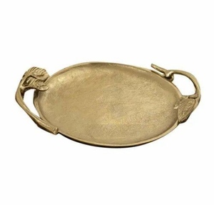 Europe's <b>Top</b> Trending Modern New Design Home Decor Metal <b>Silver</b> Plated Serving Platter Customized Plating Metal Serving Tray - Product Image 4