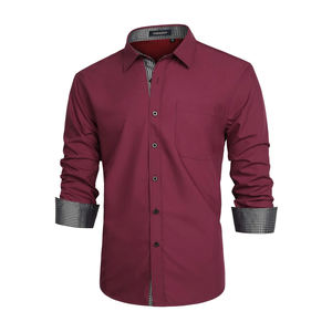 เสื้อเชิ้ตติดกระดุมสำหรับผู้ชายใส่สบายระบายอากาศได้ดีเสื้อเชิ้ตติดกระดุมแบบติดกระดุมสำหรับผู้ชายน้ำหนักเบาดีไซน์ล่าสุด - Product Image 1