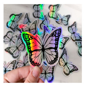 Autocollant décoratif en vinyle PVC estampé d'or holographique sérigraphie imprimée UV finition offset pour les décorations de surface de vacances - Product Image 6