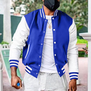 OEM Manufacturer <b>High</b> Quality Windbreaker Varsity Jacket Men Embroidery <b>Leather</b> Sleeves Custom CollegeBaseballjacket for men - Product Image 2