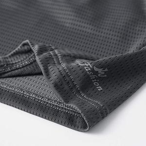 Shorts en maille unis vintage pour hommes, personnalisables, séchage rapide, toucher doux, maille épaisse, coupe ample, surdimensionné, imprimé - Product Image 5