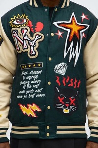 Uniforme de Béisbol Americano Personalizable para Hombre 2026, Chaquetas Universitarias Bordadas Personalizadas OEM, Chaquetas de Hombre con Mangas de Cuero - Product Image 6