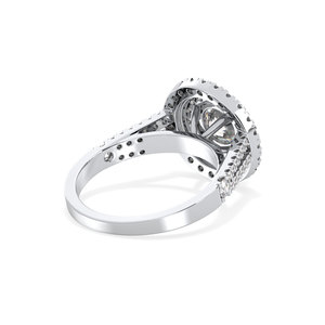 REYES solitario 14K oro corte redondo 1,2 quilates HPHT CVD laboratorio cultivado diamante anillo de compromiso para mujeres rodio plateado joyería fina - Product Image 4