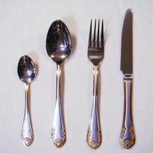 Nouvelle arrivée Logo personnalisable ensemble de couverts en acier inoxydable 18/10/usine pour couverts/vaisselle plaquée or - Product Image 6