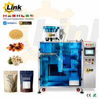 Machine d'emballage automatique vibrante pour le comptage, l'alimentation en sachets, le remplissage et la scellage de sachets de noix, de haricots et de granulés, pour le marché brésilien