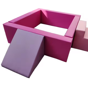 Trong nhà vuông tròn bóng hồ bơi với mềm Pastel Mat hàng rào Toddler chơi khu vực có tính năng Nhà bóng Pit với <span class=keywords><strong>Slide</strong></span> - Product Image 1