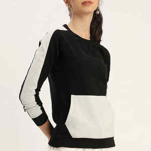 Sweat à capuche surdimensionné personnalisé à manches longues pour femme en molleton de coton imprimé et brodé, écologique, grandes tailles, hiver - Product Image 3