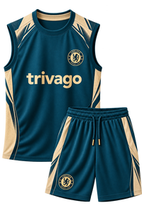 Custom Soccer Jersey Set Sleeveless Football Training Kit Sublimation Print Polyester Team Uniform Sportswear - Product Image 3