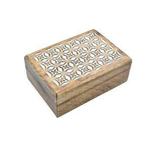 กล่องไม้แกะสลักทำด้วยมือลายดอกไม้สุดหรูจัดกล่องเครื่องประดับไอเดียของขวัญที่ทำจากไม้สำหรับเก็บเหรียญเครื่องประดับ - Product Image 3