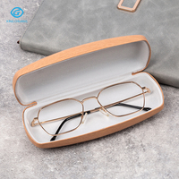 Étui à lunettes simulé Texture en bois de haute qualité boîte de rangement de lunettes Portable exquise