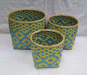 Cesta de bambú colgante de pared para almacenamiento de hogar y cocina 100% material de bambú de alta calidad al por mayor hecho en Vietnam - Product Image 6