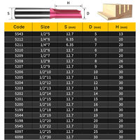 HUHAO karbida Cnc pekerjaan kayu padat, pemotong penggilingan Slotting seruling ganda alur lurus cnc Router Bit 5543