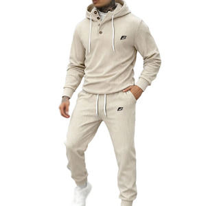 Conjunto Deportivo Unisex de Algodón con Sudadera con Capucha y Pantalones Jogger, Estilo Y2K, Ropa Deportiva Cómoda al por Mayor - Product Image 3