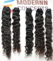 Extensions de cheveux naturels vierges indiens en gros, mèches ondulées brutes non traitées, couleur noire, boucles afro, vague HD