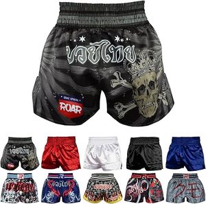 กางเกงขาสั้นมวยไทยสำหรับศิลปะการต่อสู้ผ้าปะเย็บปักแบบระเหิดออกแบบได้ตามต้องการ - Product Image 4