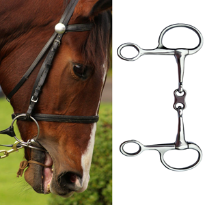 Mors à double articulation de qualité supérieure pour cheval, confortable, en acier inoxydable, équipement équestre, instrument chirurgical vétérinaire, chirurgie - Product Image 4