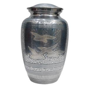 Orange Color Enamel <b>Paint</b> <b>Aluminium</b> Adult Cremation Urns High Quality Metal Funeral Urns For Human Ashes . - Product Image 6