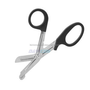 Tijeras para Vendas de Yeso, Instrumento Quirúrgico Manual de Acero con Anillo de Plástico Negro (Autodesechables) - Product Image 2