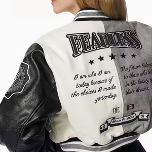 Veste universitaire décontractée hiver confortable laine coupe-vent respirant en coton pour femme taille adulte plus techniques imprimées - Product Image 5