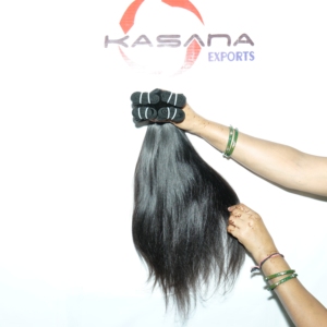 Extensions de cheveux humains indiens Remy 100 % naturels, alignés sur les cuticules, non traités, double trame, ondulations profondes, pour femmes, vente en gros - Product Image 1