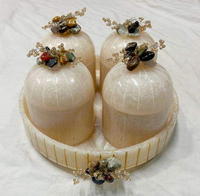 Ensemble de pots en résine de luxe avec design texturé et motif de fruits pour la décoration de la cuisine, la vaisselle, préservant la fraîcheur