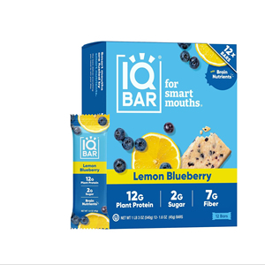 ไอคิวบาร์ คลีน แพลนท์ โปรตีนบาร์ - เลมอนบลูเบอร์รี่ - 12 ชิ้น - Product Image 1
