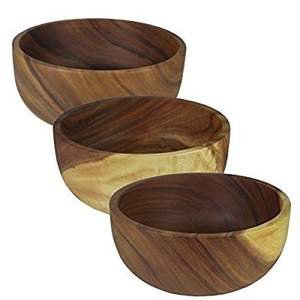 Tazón de servir artesanal único de madera, ideal para hogares de lujo, que ofrece textura de grano natural con detalles excepcionales hechos a mano. - Product Image 4