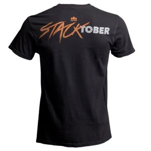 T-shirt graphique Stacktober pour hommes et femmes, impression artistique de portrait sombre, coton noir, streetwear créatif - Product Image 2