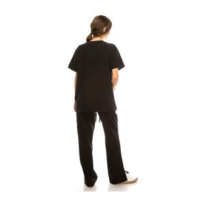 Camisas exfoliantes elásticas que absorben la humedad para mujer personalizadas, ropa de lona superior para el cuidado de la salud con paneles laterales acanalados para hospitales - Product Image 2