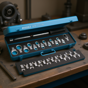 Hazet 28-Piece <b>Set</b> of <b>Torque</b> Wrench with Square and Inserts - Product Image 3