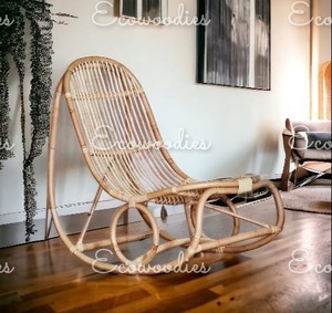 Vintage Design Rocking Bamboo <b>Chair</b> Elderly Adults Comfortable <b>Recliner</b> Rocking Lounger <b>Chair</b> Relaxing Massage Rocking <b>Chair</b> - Product Image 4